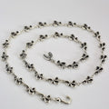 Retro distressed lily of the valley necklace