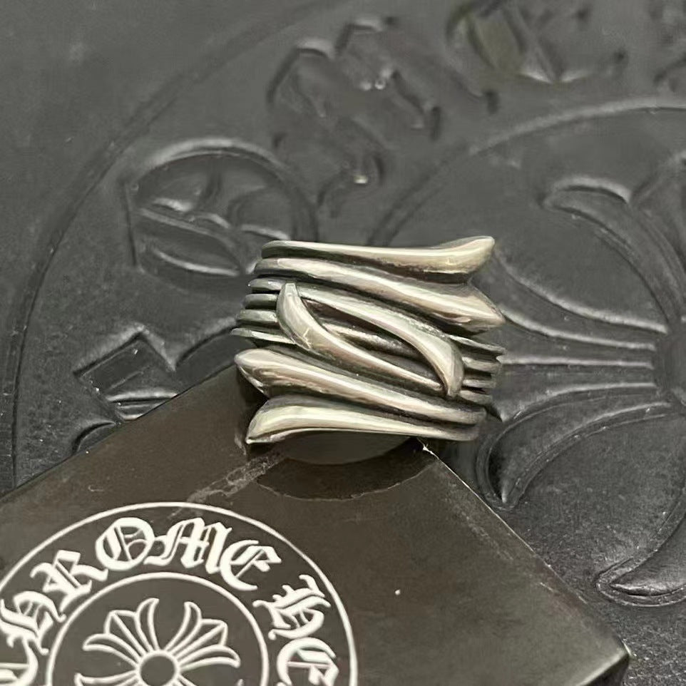 chrome hearts 925 silver retro ring