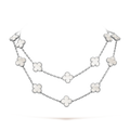 Van Cleef & Arpels Pearl Vintage Alhambra 20 Motifs Long Necklace