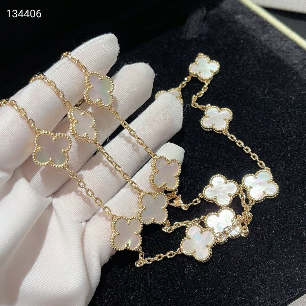 Van Cleef & Arpels Pearl Vintage Alhambra 20 Motifs Necklace