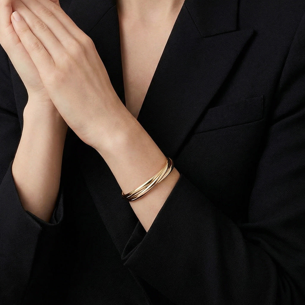 Cartier Tricolor Interlocking Bracelet