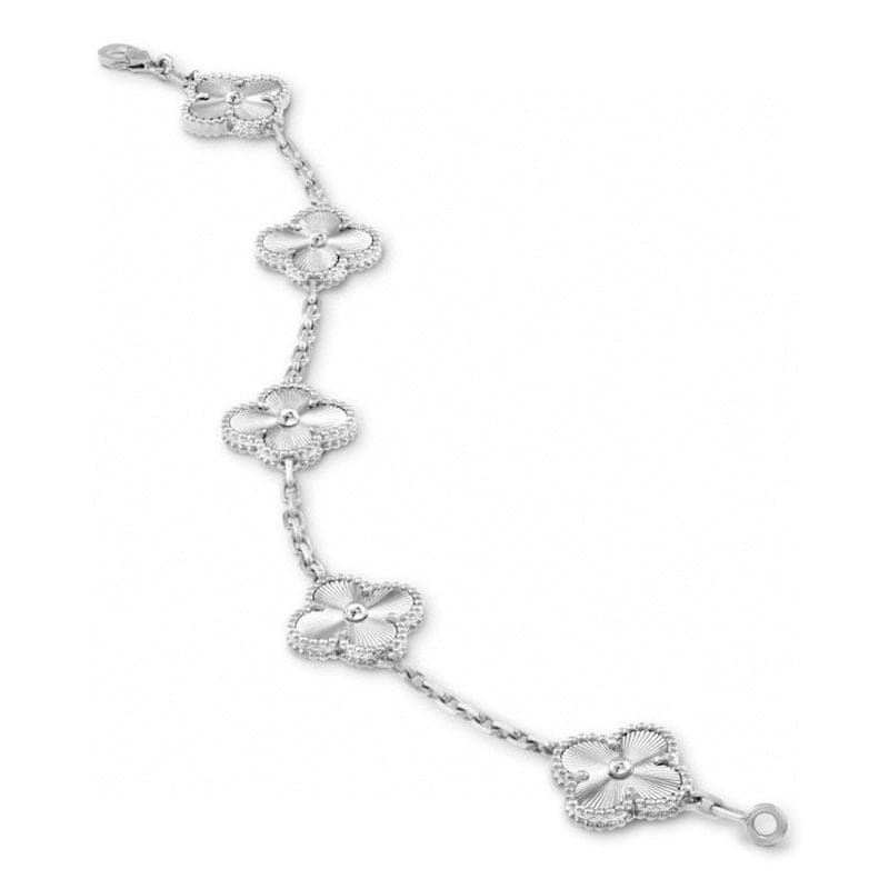 Van Cleef & Arpels Vintage Alhambra Clover Bracelet With Five Motifs
