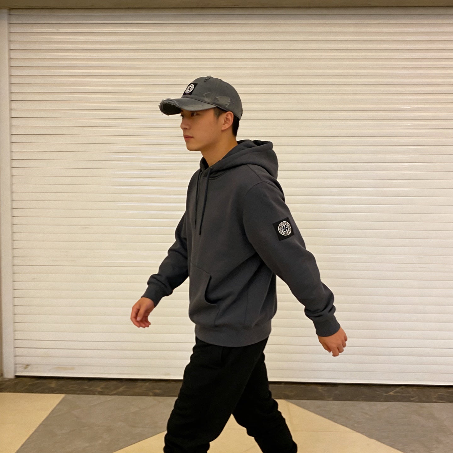 Stone Island Distressed Washed Baseball Cap
